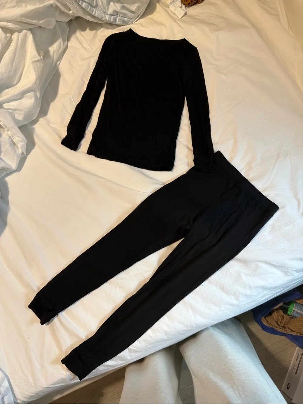 Little Sleepies Black Sleep Top & Leggings Set